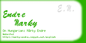 endre marky business card