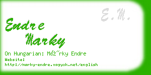 endre marky business card